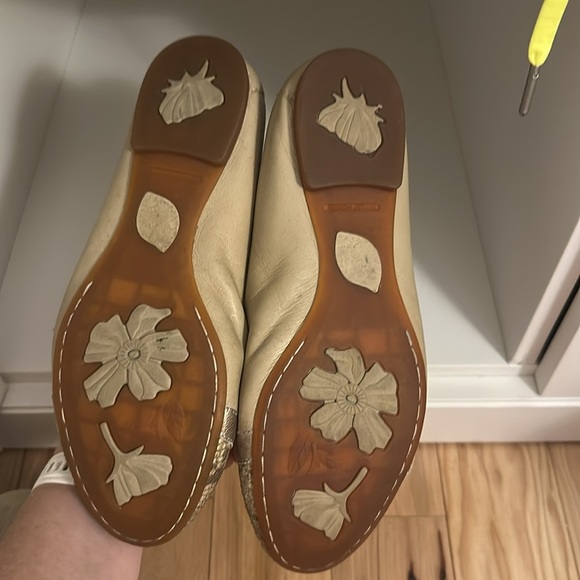 Born Beige and Silver Women's Flats - Picture 3 of 5